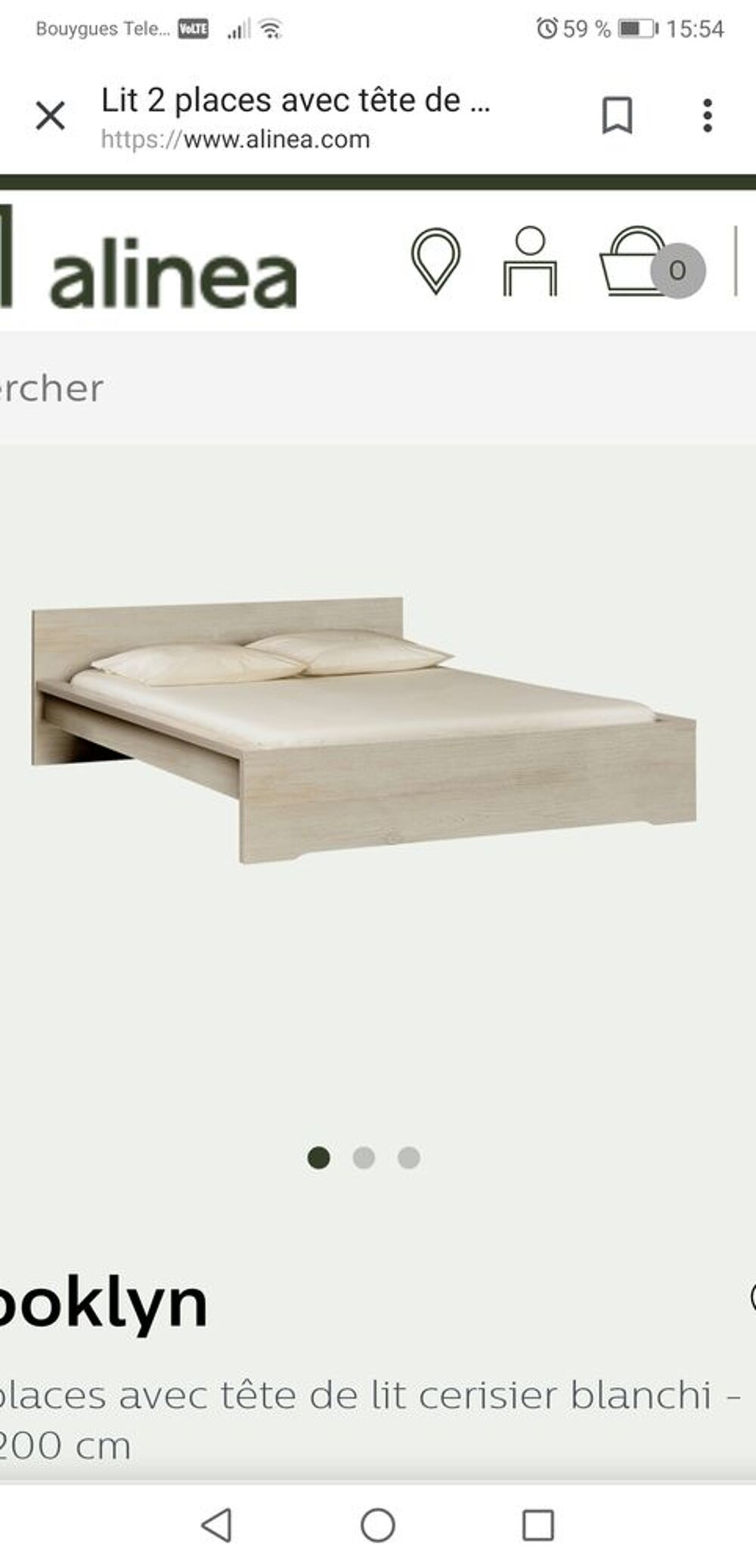 Lit bois clair sommier et matelas Meubles