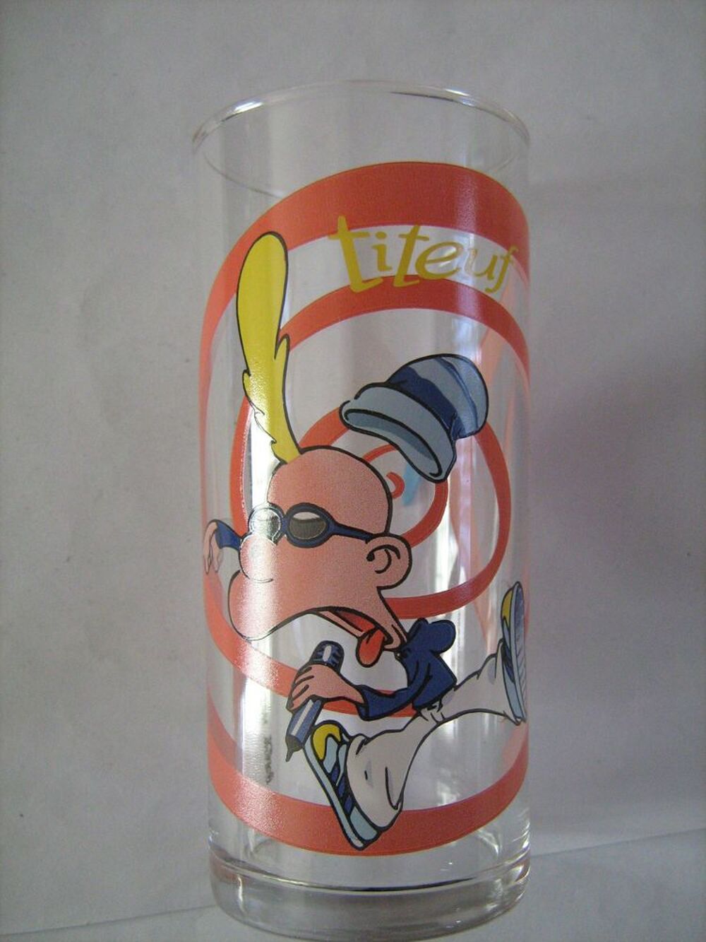 VERRE A MOUTARDE PUBLICITAIRE DECORE BD TITEUF 