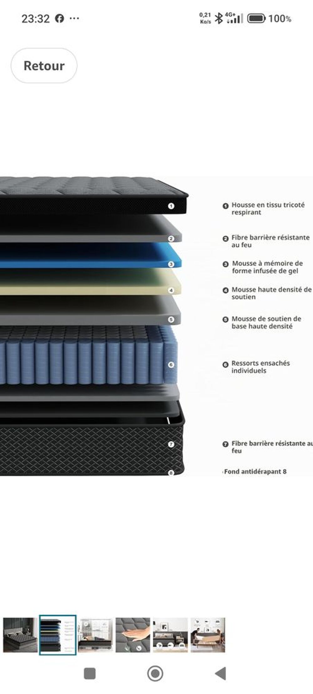Matelas lit 140 Meubles