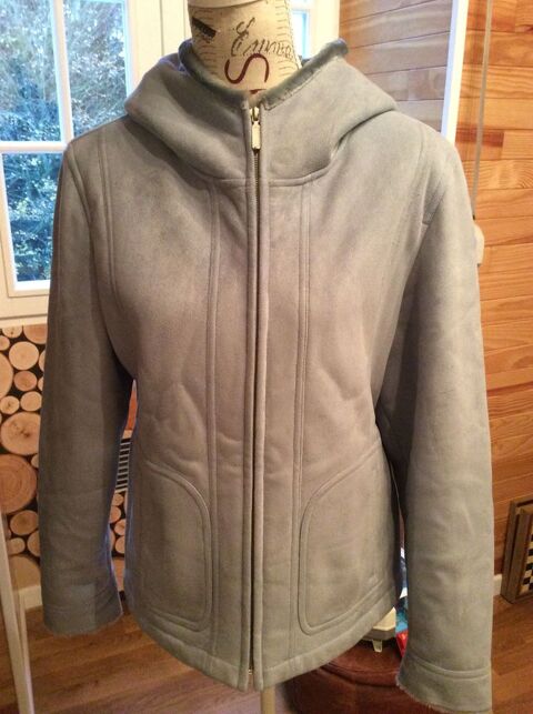 manteau veste imitation mouton retourné bleu 20 Étaples (62)
