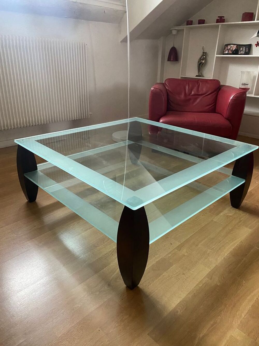 FUEGO Tables basses carrée en acier et verre By Roche Bobois | design