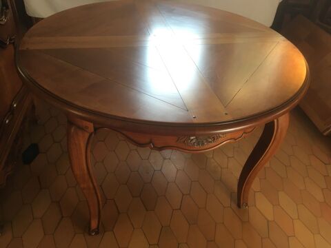 TABLE RONDE SAM MERISIER DIAM 1200 MM + ALLONGE + 6 CHAISES 600 Cannes (06)