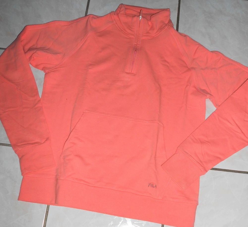 Pull sweat saumon corail FILA Original - T L - T 40 - 42 Vêtements