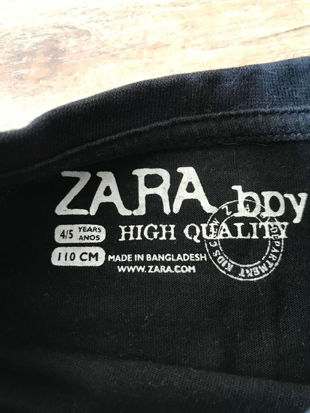 Tee shirt enfant gar&ccedil;on manches longues " Zara boy Vêtements enfants