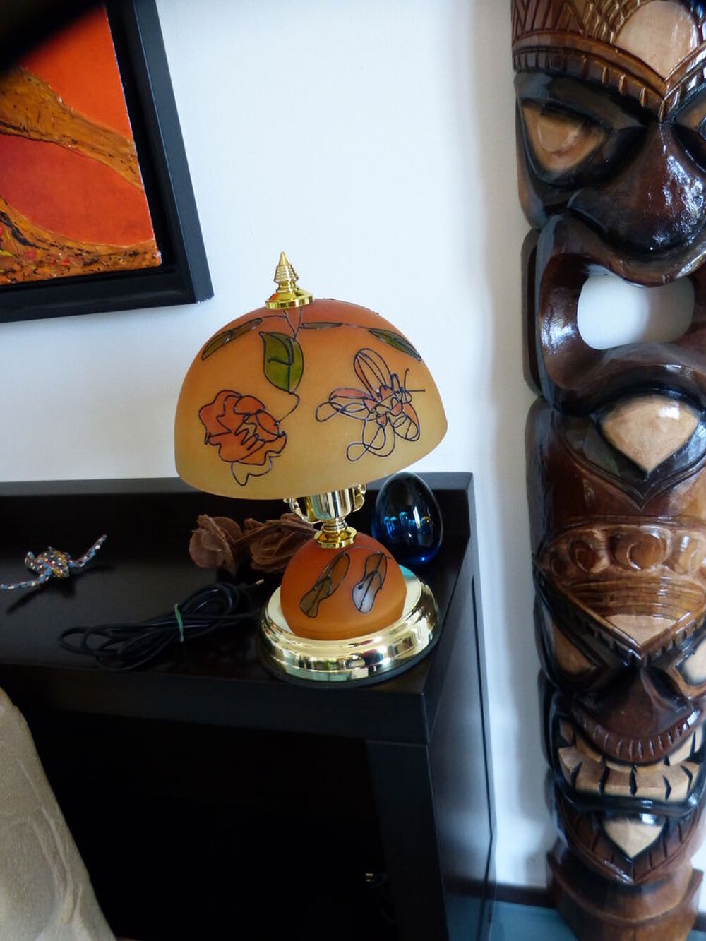 Lampe &agrave; poser style Daum D�coration