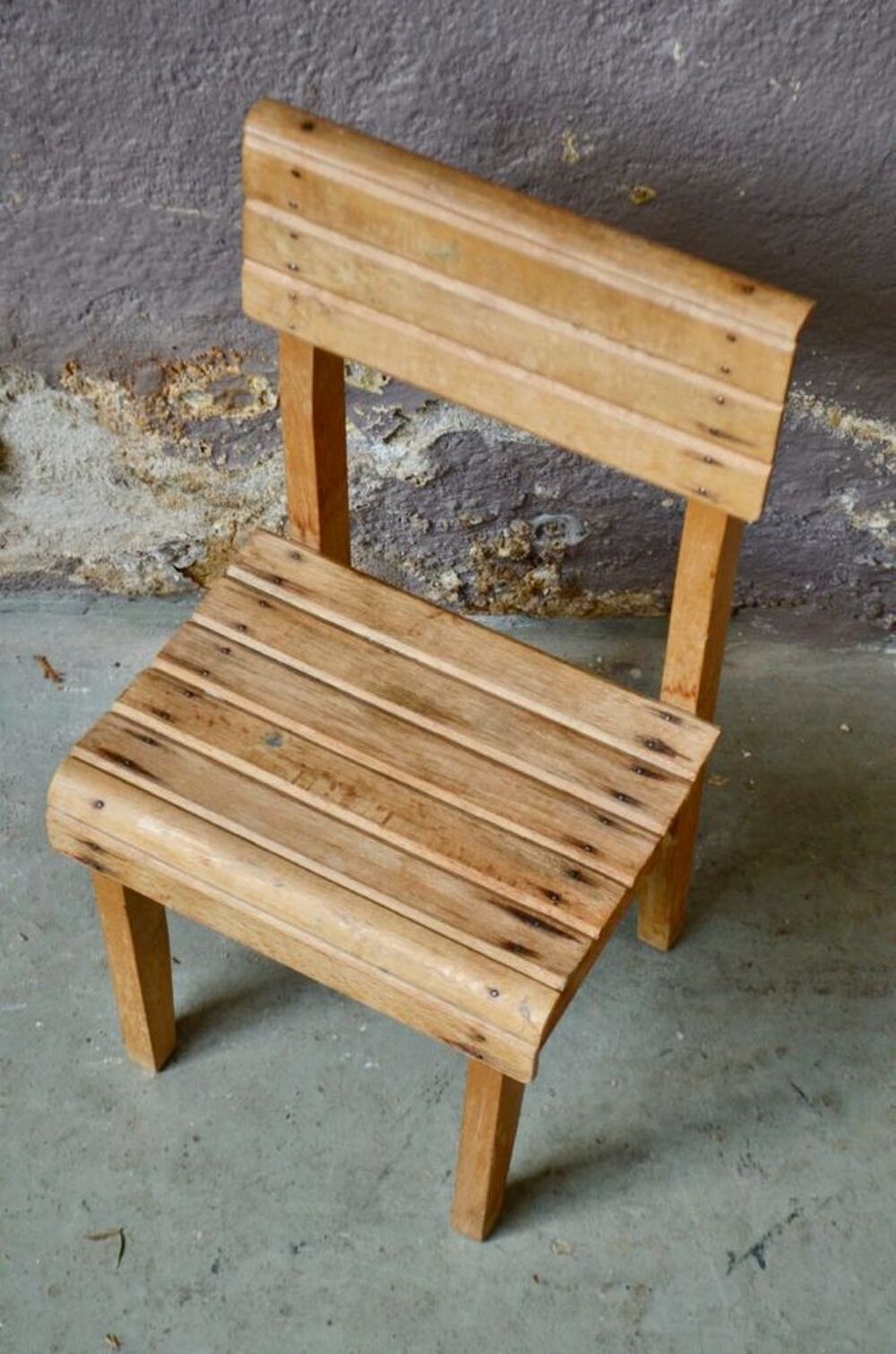 Chaise enfant vintage scandinave en bois petite Meubles