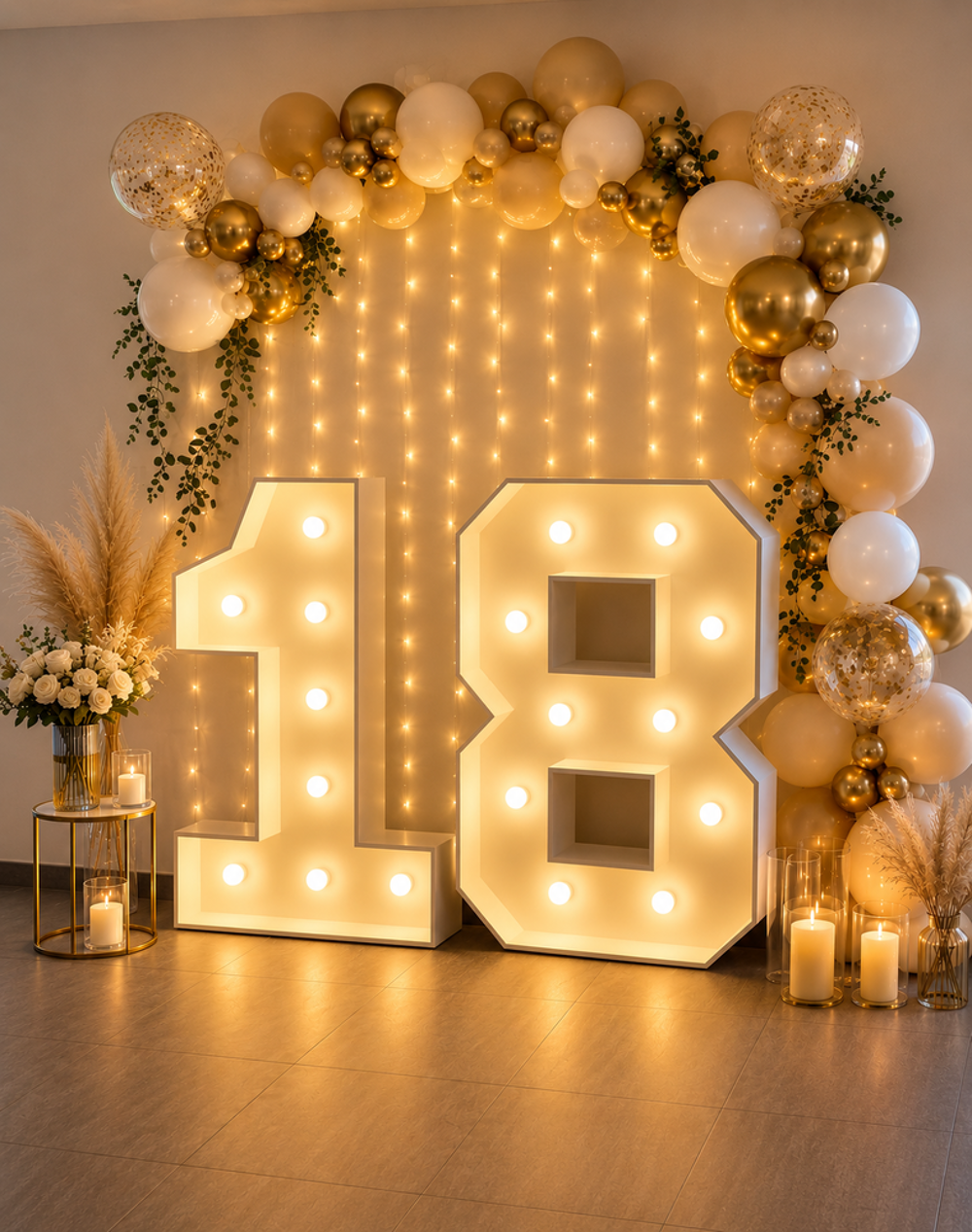   chiffre géant lumineux 18 