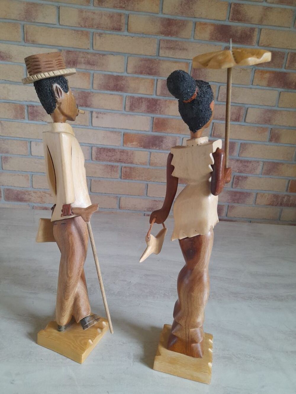 COUPLE CUBAIN en BOIS Décoration