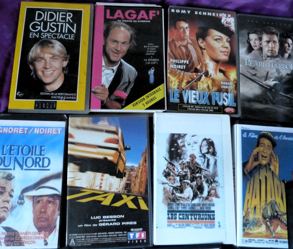 34 cassettes VHS vieux films et films de guerre et une neuve Audio et hifi