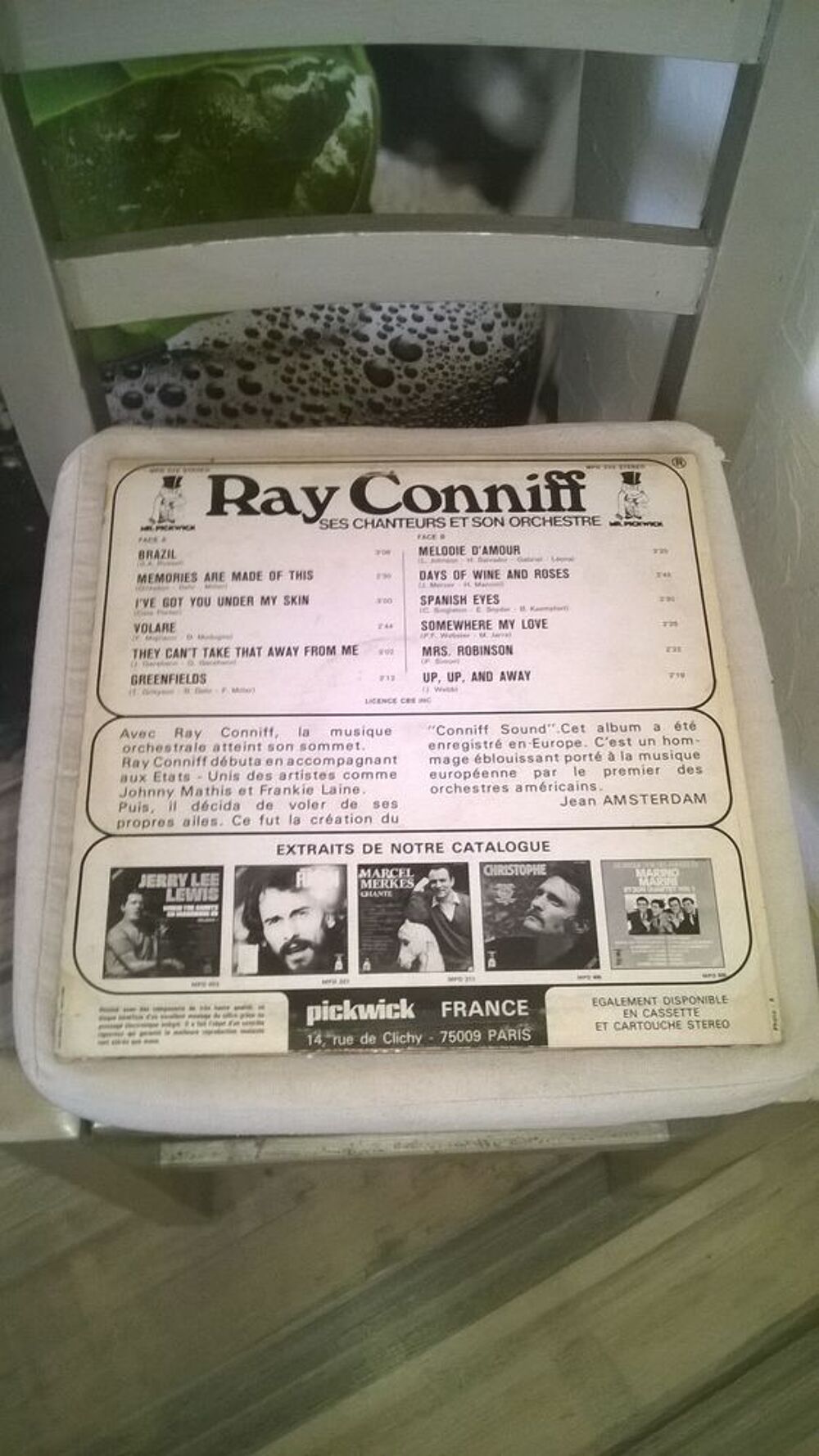 Vinyle Ray Conniff
Bienvenue En Europe
1974
Excellent eta CD et vinyles