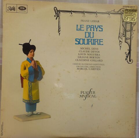 FRANZ LEHAR - LE PAYS DU SOURIRE - PLAISIR MUSICAL-33 TOURS  12 Castries (34)