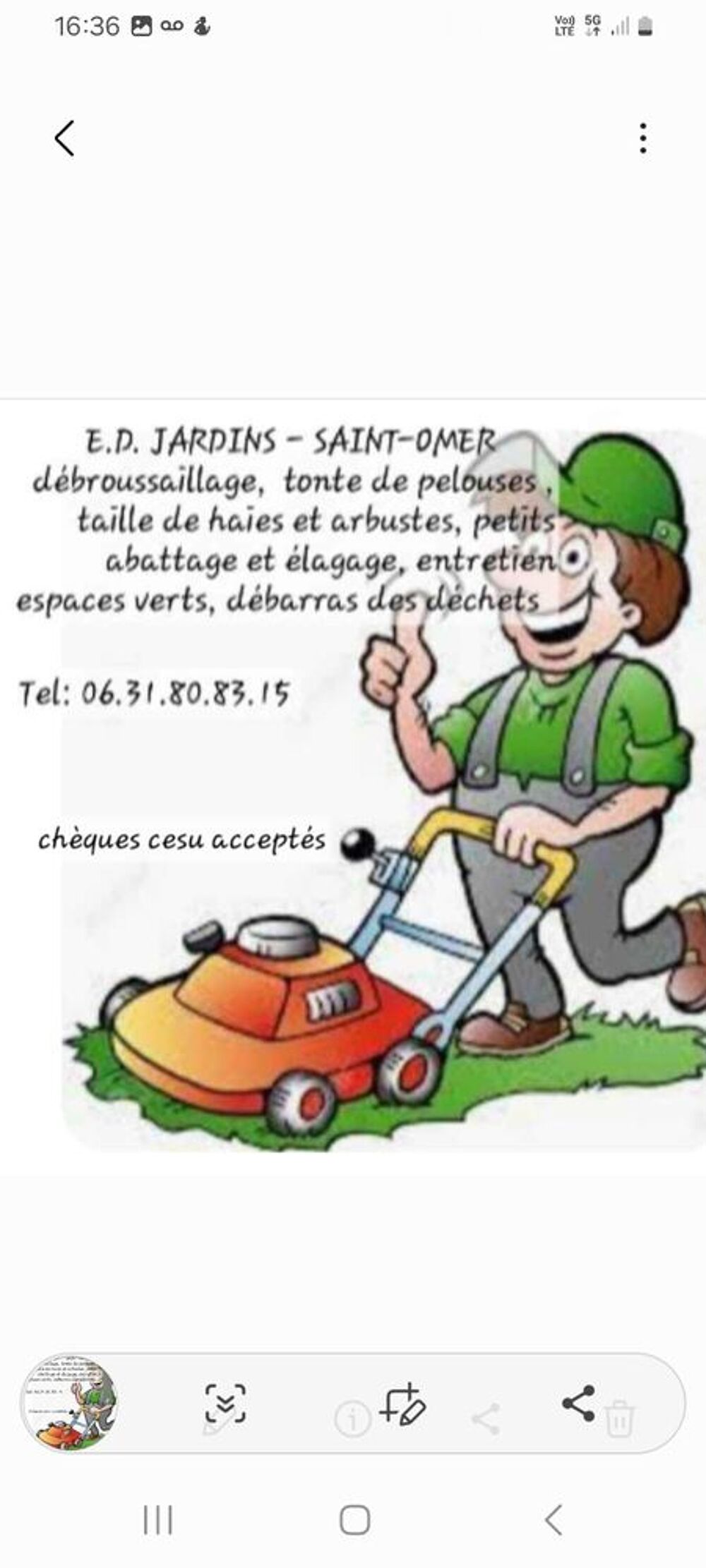   Travaux espaces-verts  