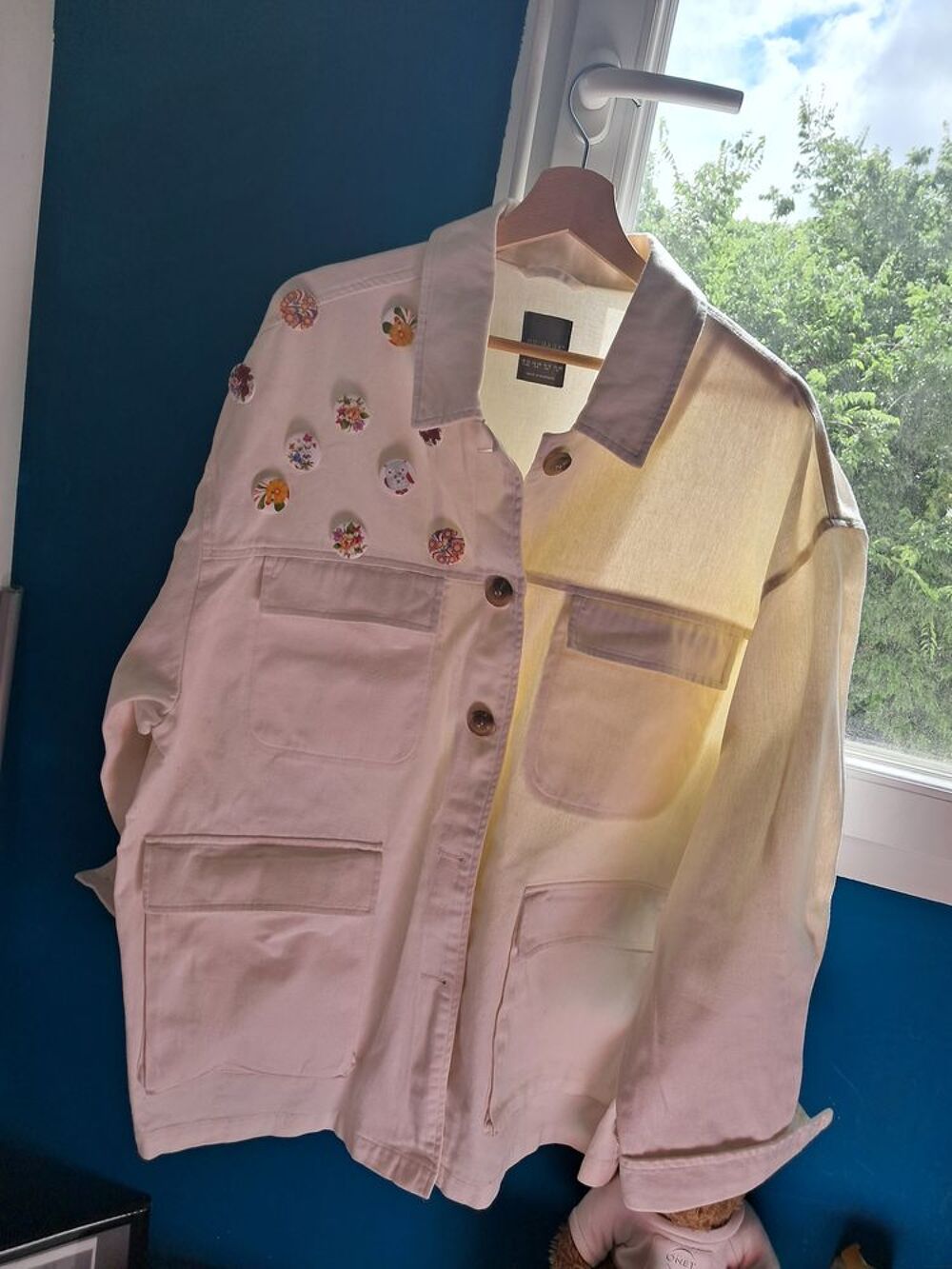 Veste denim blanche Vêtements