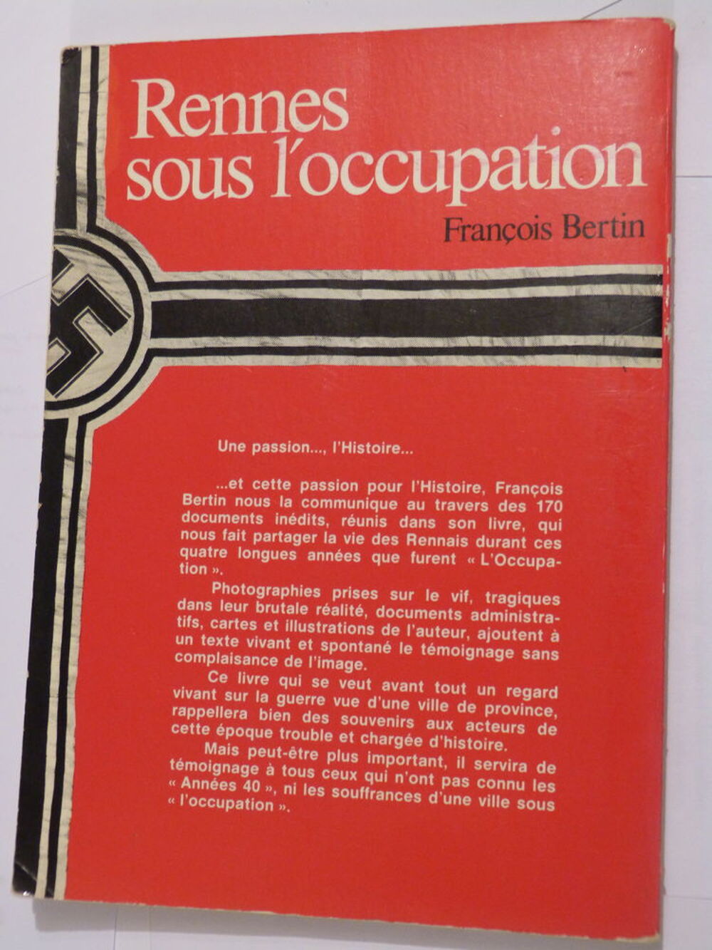 RENNES SOUS L' OCCUPATION Livres et BD