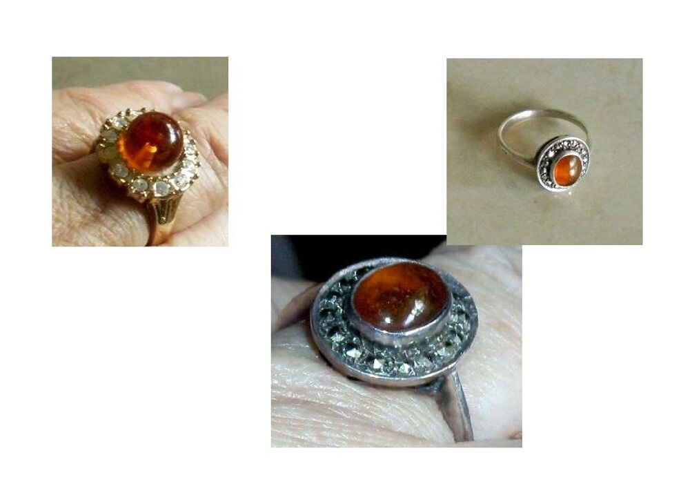 3 Jolis bijoux d'AMBRE de la Baltique Bijoux et montres