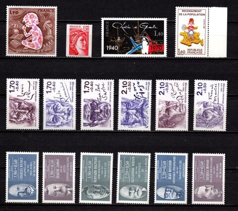 Lot timbres France de 1979/87, tous**, superbes 3 Cholet (49)