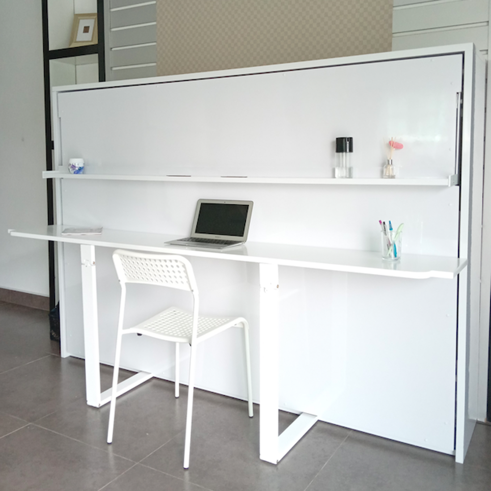 ?? LIT-BUREAU Escamotable 2 places NEUF (HORIZONTAL) Meubles