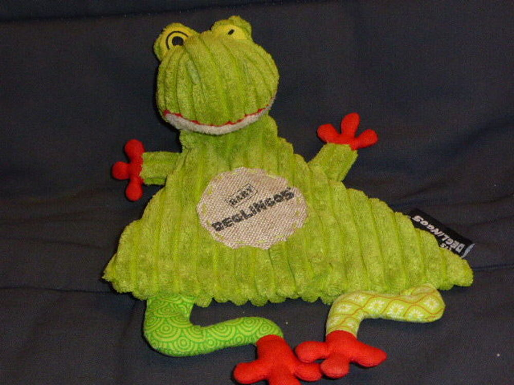Les D&eacute;glingos Doudou Baby Croakos la grenouille Puériculture