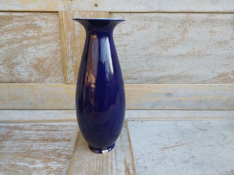 Vase Porcelaine Bleue Cobalt Style Sèvres 0 Loches (37)