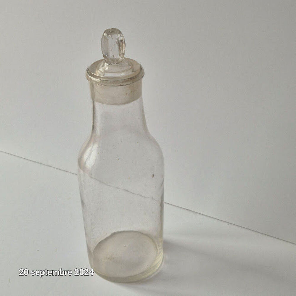 Ancien gros pot en verre pour conservation, &agrave; bonbons, biscu Décoration