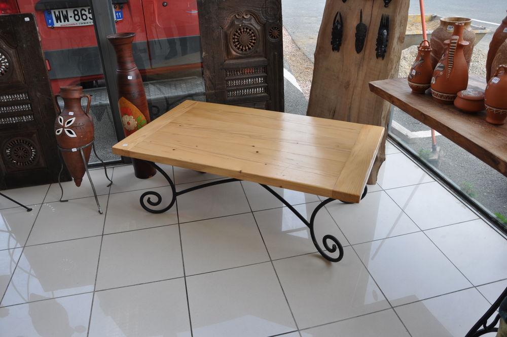 Table basse bois et acier Meubles