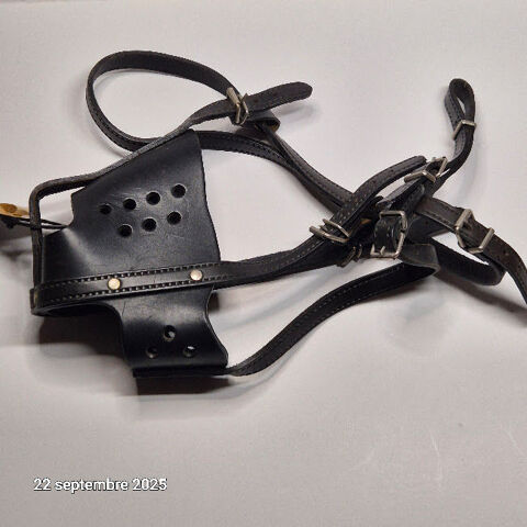 Muselière de type police en cuir de qualité fabriqué en Fran 30 Saumur (49)