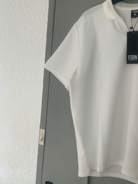 polo blanc cass� textur� -FSBN  New yorker Neuf avec �tiquette taille L -  FSBN 15 N�mes (30)