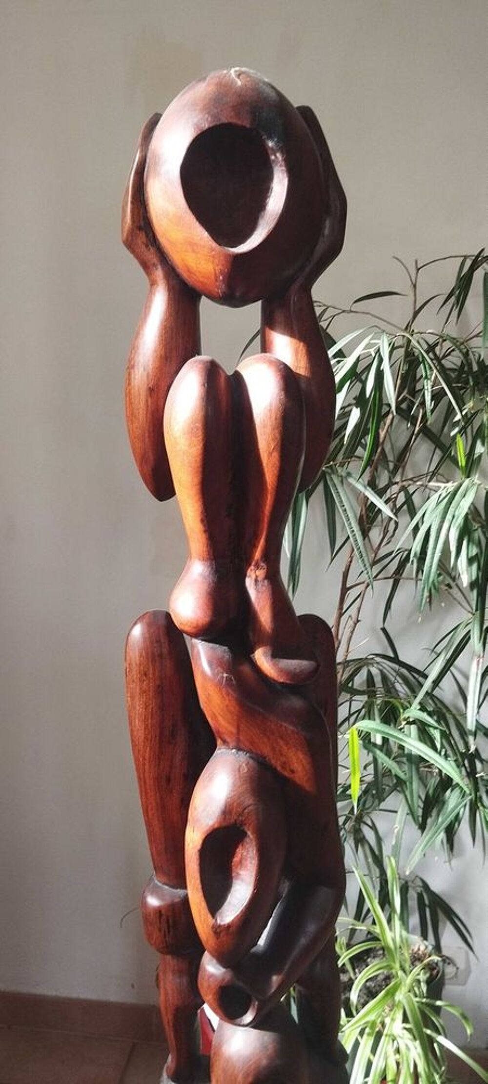 Vide grenier Vende grandes sculpture africains en bois d'&eacute;b&egrave;ne rouge provenance : S&eacute;n&eacute;gal et Mali 1990 tr&egrave;s bon &eacute;tat Décoration