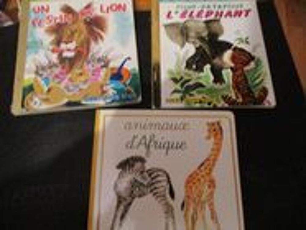 Trois livres animaux sauvages jeunes enfants Livres et BD