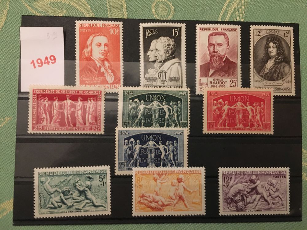 Timbres de collection de France ** Neufs 1949 