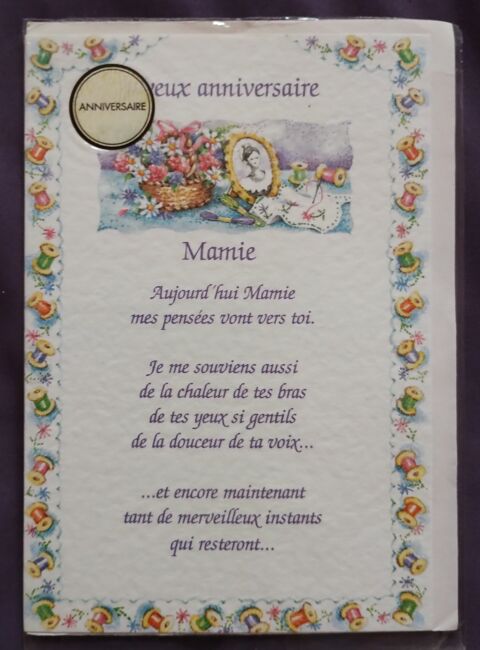 Carte d'Anniversaire pour Grand-Mre 2 Villejuif (94)