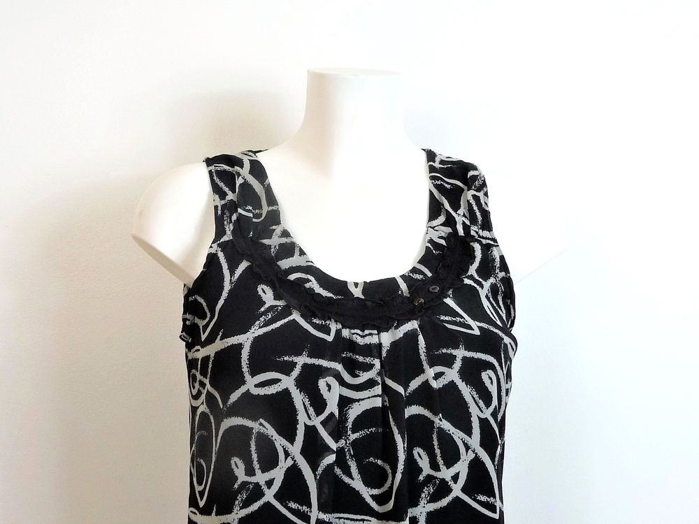 Robe/ Tunique Noir et Gris sans manches- Renatto Bene Vêtements