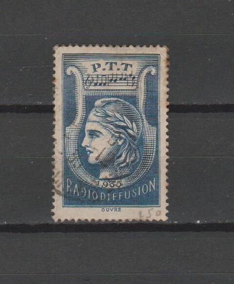 FRANCE RADIODIFFUSION N 1 TIMBRE OBLITERE  DE 1935 6 Le Coudray-Montceaux (91)