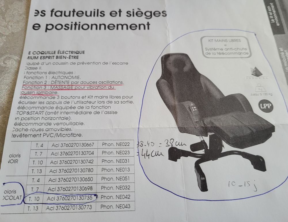 Fauteuil coquille &eacute;lectrique INNOV'S.A. PREMIUM Meubles