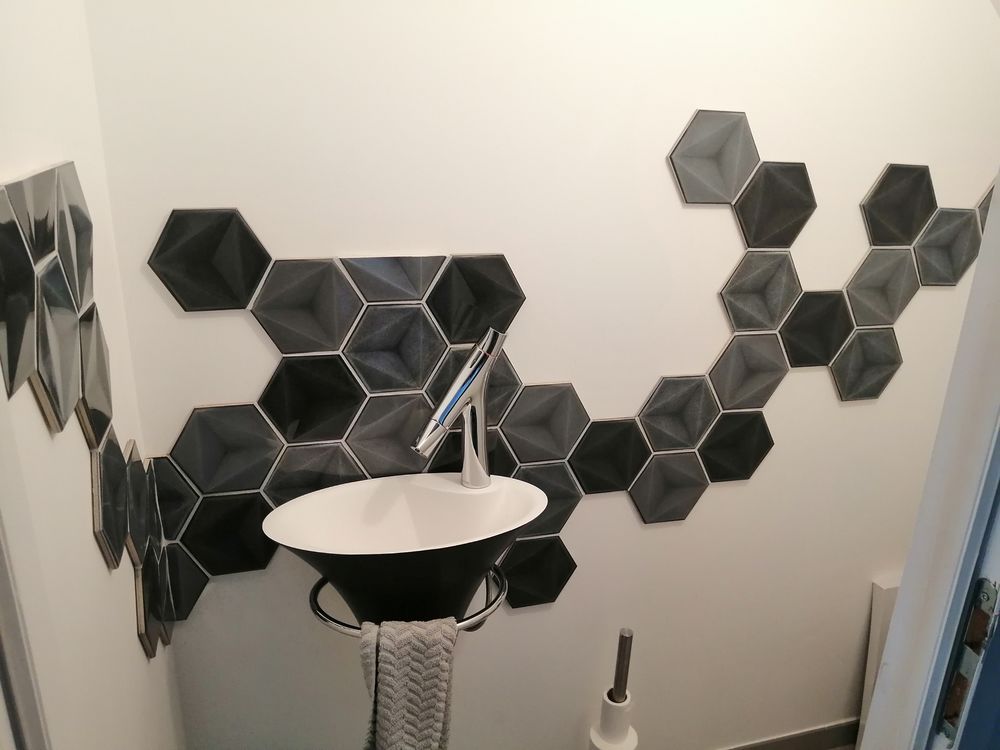 Fa&iuml;ence int&eacute;rieur hexagonal Aubade Décoration