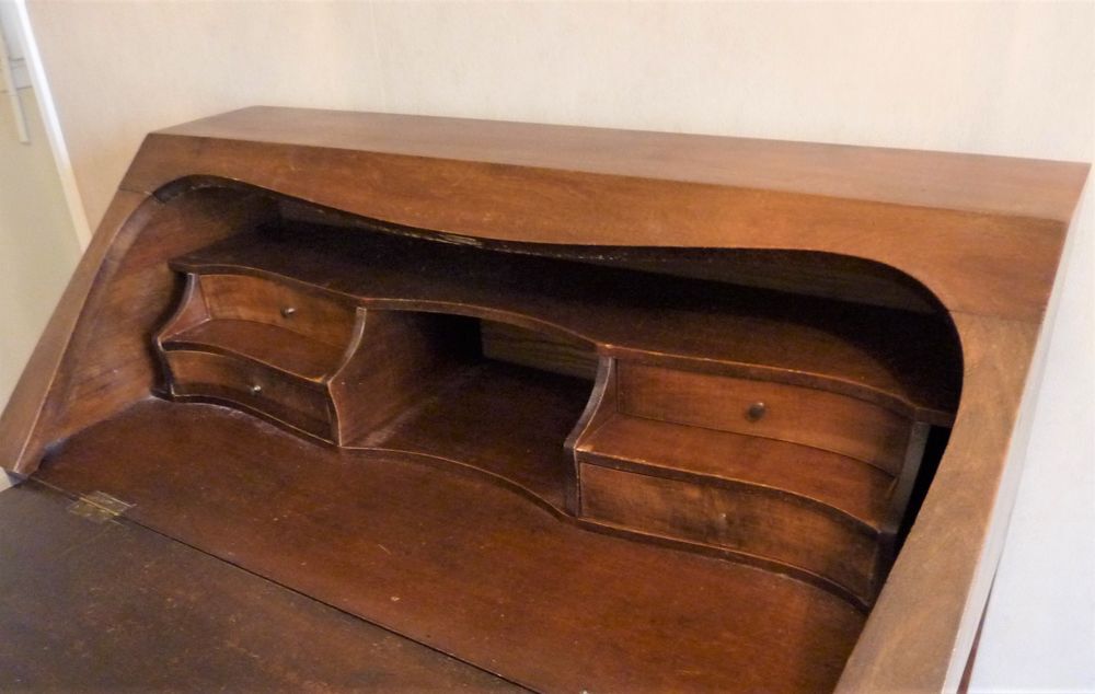 Petit secr&eacute;taire ancien dos d'&acirc;ne de style Louis XV Meubles