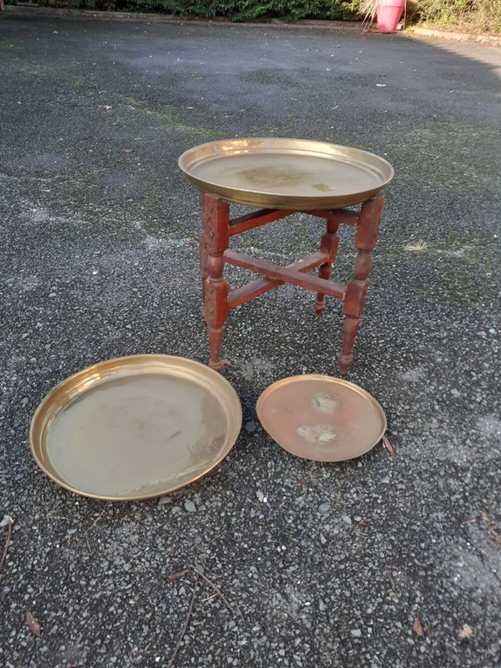 Table plateau cuivre Meubles