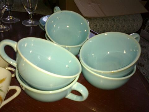 6 tasses � caf� bleu ciel  8 Lecelles (59)