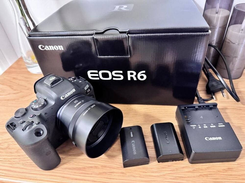 Canon EOS R6 avec objectif RF 50mm f/1.8 / RF 24-105mm f/4-7 Photos/Video/TV