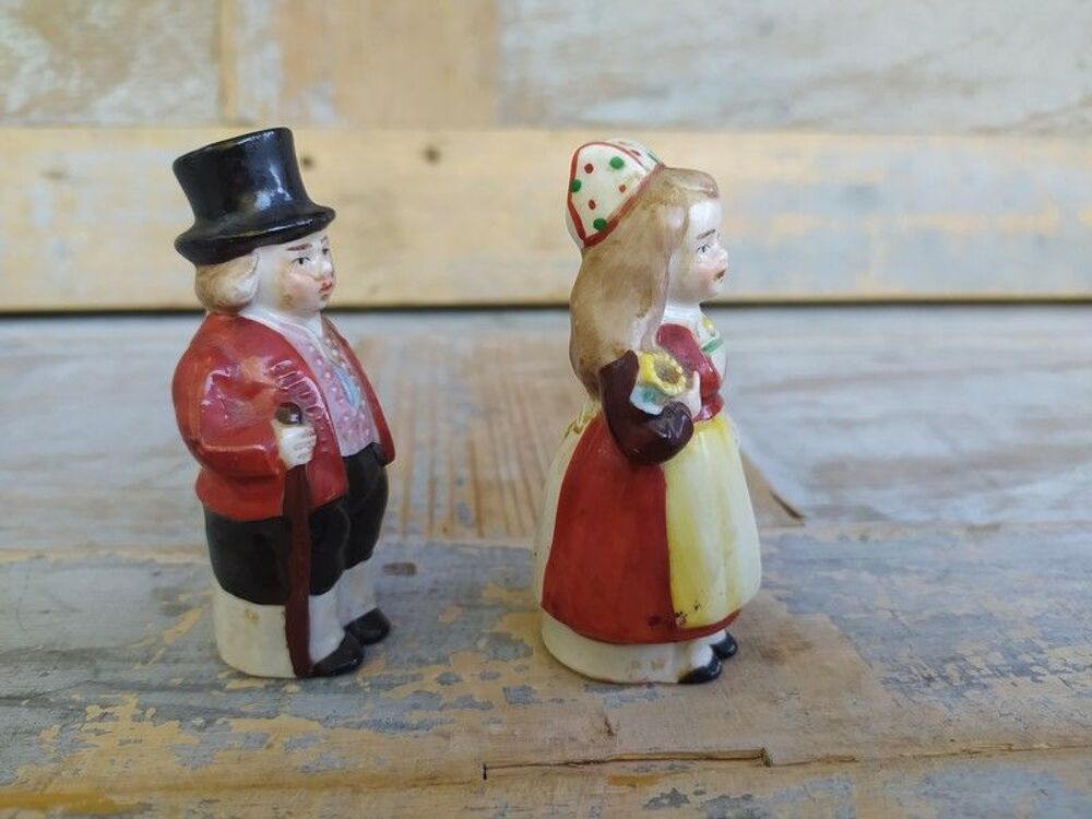 Figurines Porcelaine Sel et Poivre XIX&egrave;me 