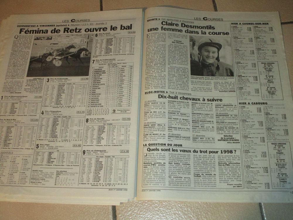 VIEUX JOURNAL 1 JANVIER 1998 