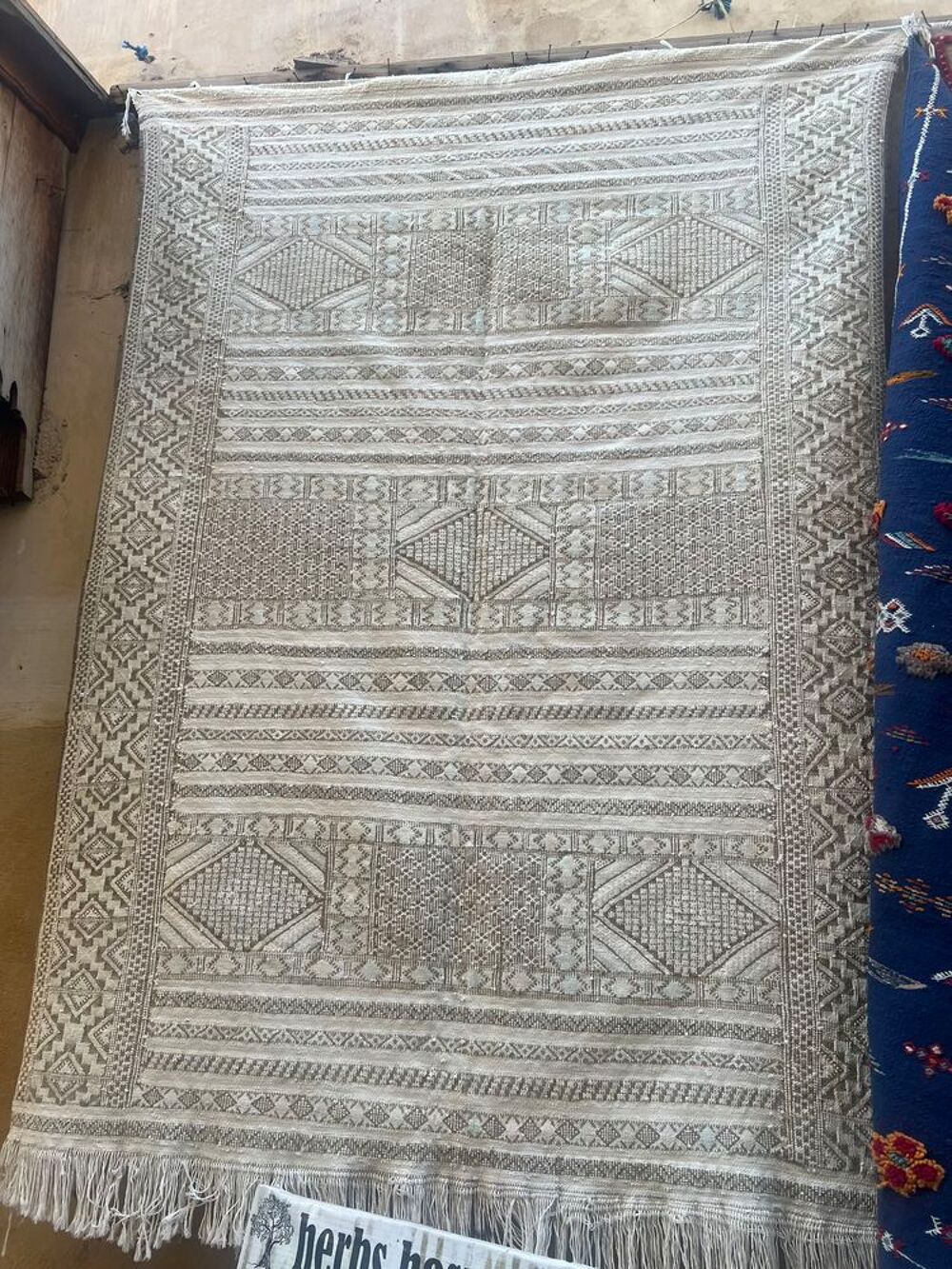 Tapis Traditionnel en Laine Beige Décoration