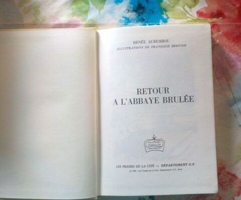 RETOUR A L'ABBAYE BRULEE de Ren�e AUREMBOU Biblio Rouge et O 3 Bubry (56)