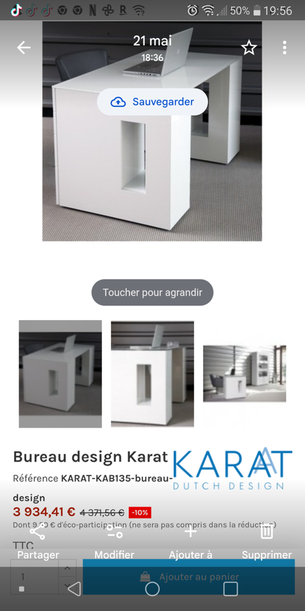 Bureau disign karat Meubles