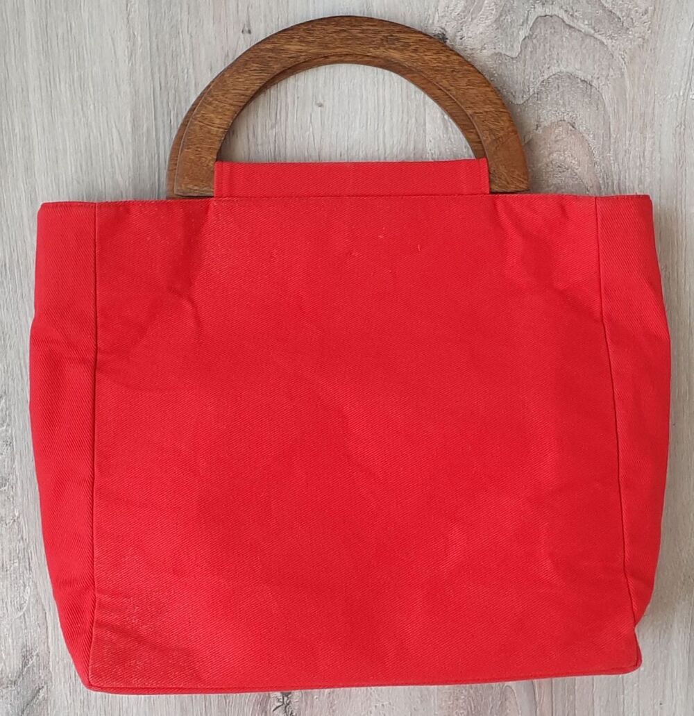 Sac "Gad&eacute; SA" (tissu, perl&eacute;, bois) Maroquinerie