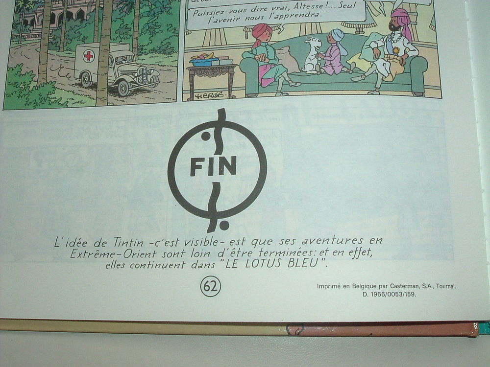 BD Tintin " Les Cigares du Pharaons " dos bleu Livres et BD