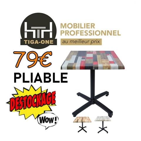 tables pliable de restaurant  Neuve 60X60CM 75001 Paris