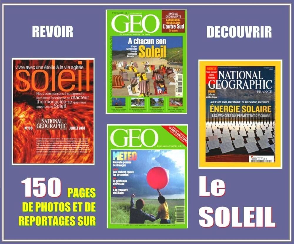 LE SOLEIL - g&eacute;o - ENERGIE SOLAIRE / prixportcompris Livres et BD