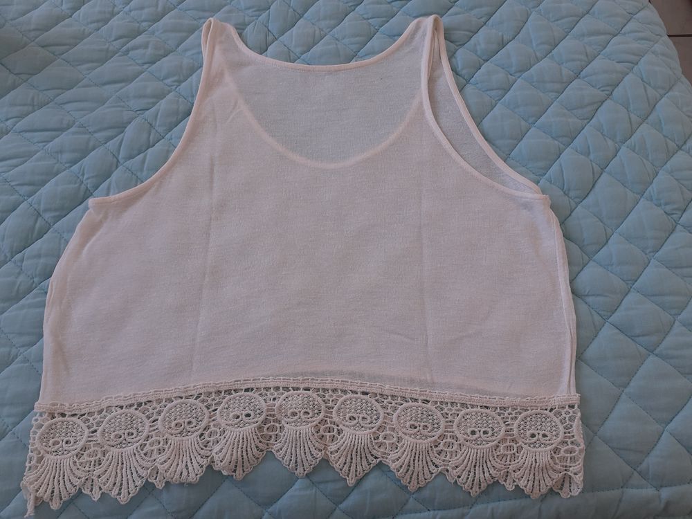 DEBARDEUR &eacute;cru coton Vêtements