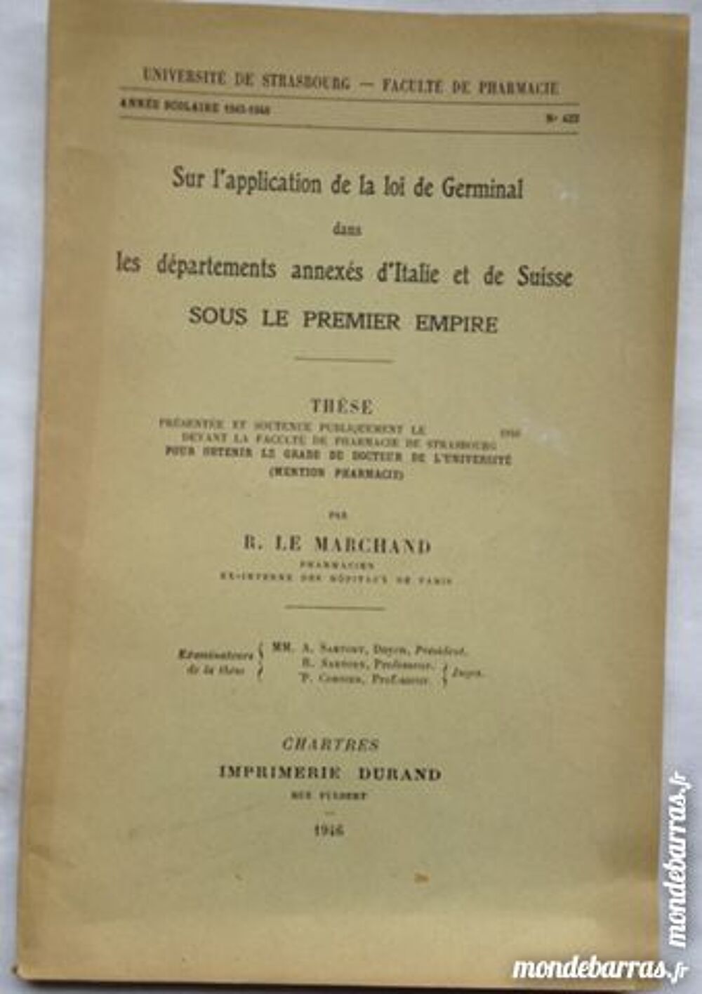 Sur l'application de la loi Germinal Livres et BD